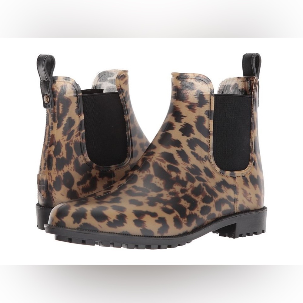 Joules Rockingham Rain Bootie | Leopard Chelsea Boot Size 9